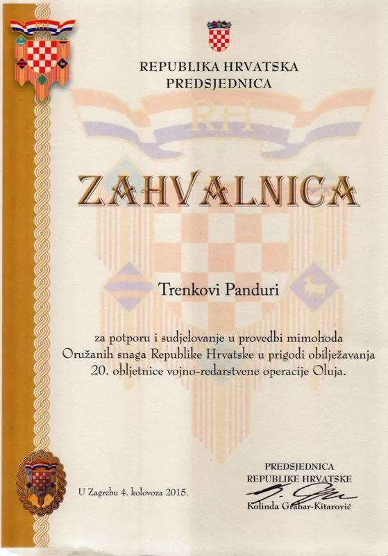 Postrojba Trenkovi panduri se priprema za Vojni mimohod