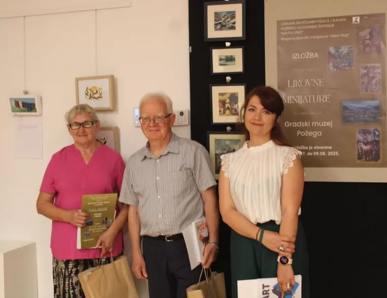 GRADSKI MUZEJ U POŽEGI:  Otvorena izložba likovnih minijatura sa 96 radova od 58 autora