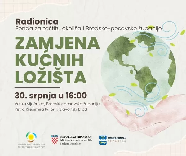SB Online | Sudjelujte, informirajte se i zamijenite svoje kućno ložiše: Radionica za građane Sl. Broda u srijedu, 30. srpnja 2025. 