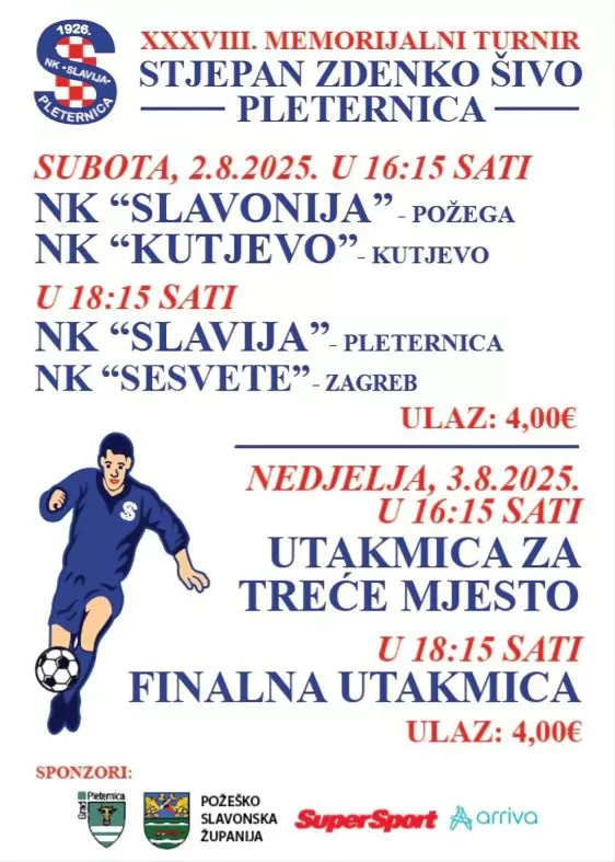 Požega.eu | [NAJAVA] Na stadionu Slavije 38. memorijalni nogometni turnir „Stjepan Zdenko Šivo“