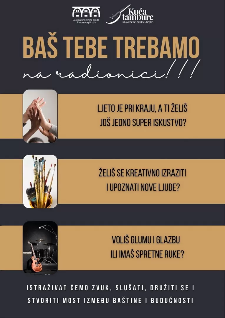 Stara tambura, nova znanja – edukativna radionica za mlade u Kući tambure