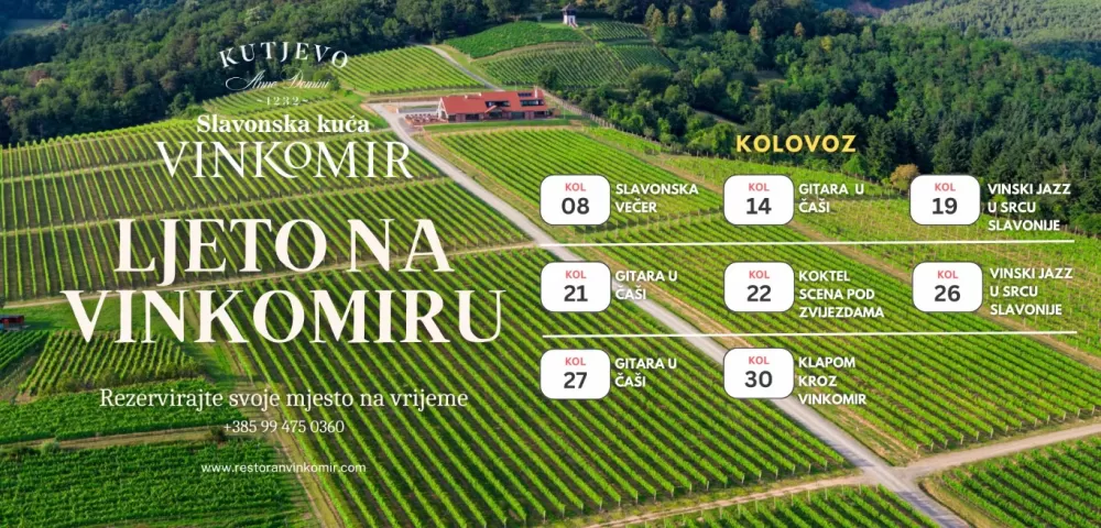 Požega.eu | Ljeto na Vinkomiru – kolovoz - spoj vina, glazbe i doživljaja u srcu vinograda