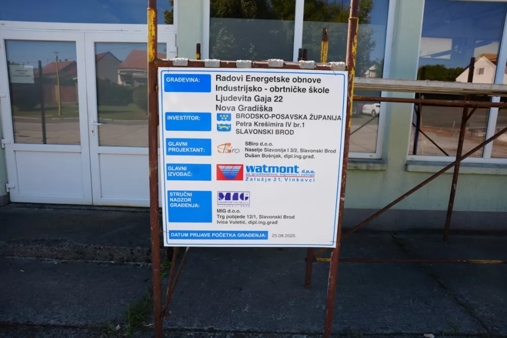 BRODSKO-POSAVSKA ŽUPANIJA NASTAVLJA S ENERGETSKOM OBNOVOM ŠKOLA