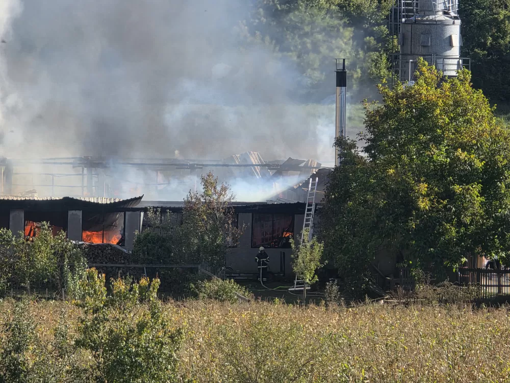 Veliki požar u Buku: Gori pogon za proizvodnju stolarije - vatrogasci se bore s vatrenom stihijom
