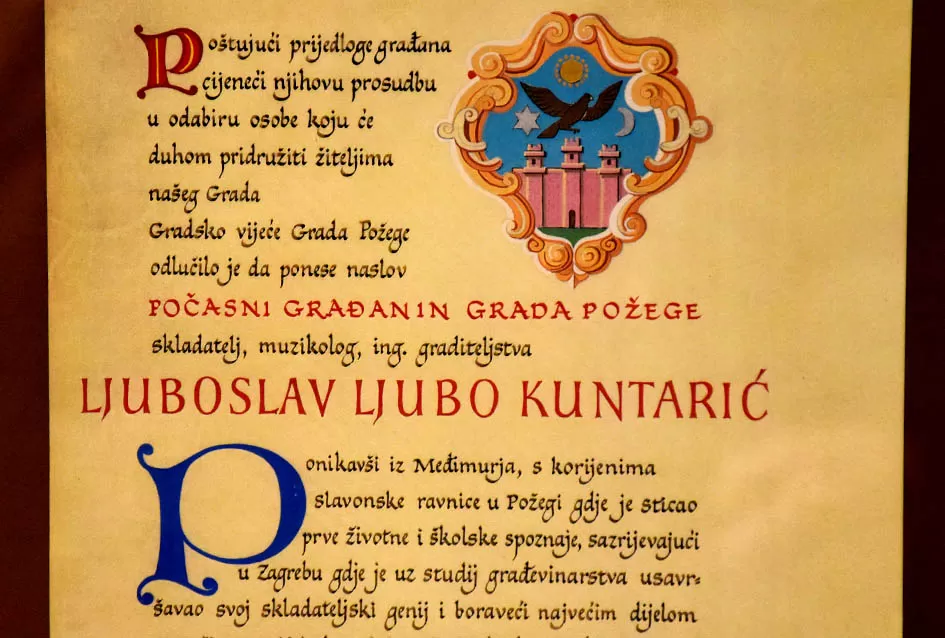 Izložba u počast proslavljenog hrvatskog glazbenika Ljuboslava Ljube Kuntarića