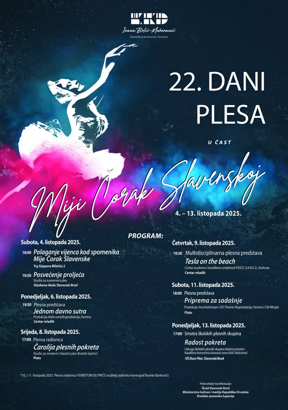 Počinju 22. Dani plesa posvećeni Miji Čorak Slavenskoj