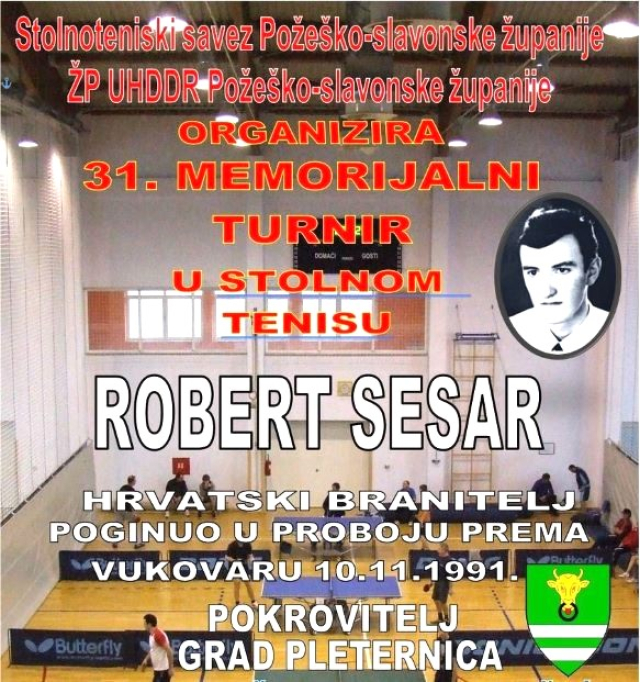 Požega.eu | U Pleternici 31. memorijalni stolnoteniski turnir „Robert Sesar“