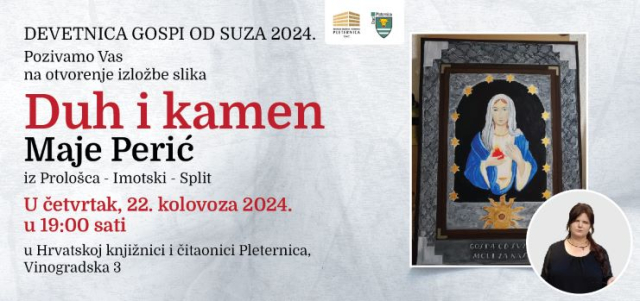 Požega.eu | Danas u Pleternici otvorenje izložbe slika ʼDuh i kamenʼ autorice Maje Perić 