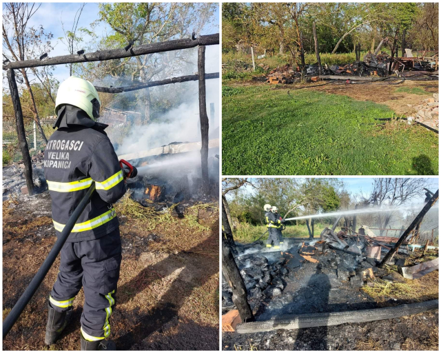 SB Online | Spriječeno širenje požara: Gorila nadstrešnica, devet vatrogasaca na terenu