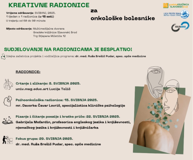 SB Online | Besplatne kreativne radionice za onkološke bolesnike u Gradskoj knjižnici