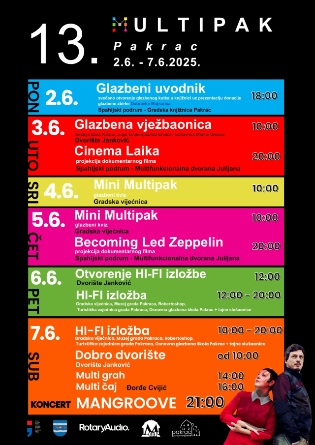 Požega.eu | GRAD PAKRAC: 13.MULTIPAK 2.-6.LIPNJA: Jedinstveno multimedijalno događanje u ovom dijelu Europe