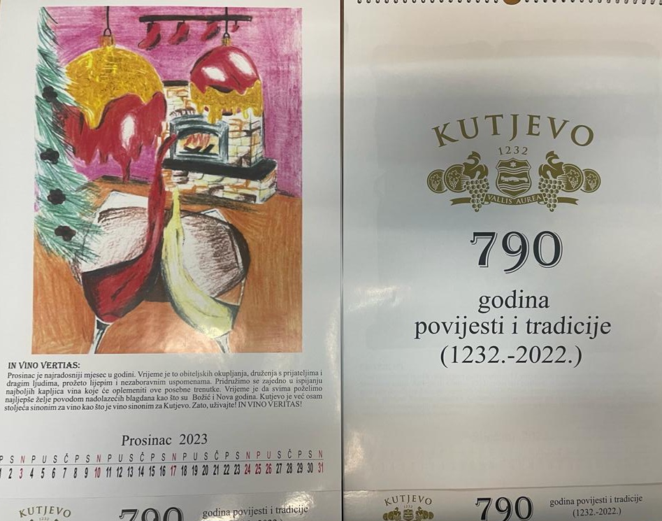 Požega.eu | Zidni kalendar Kutjeva d. d. nastao u suradnji sa kutjevačkiim osnovcima [FOTO]