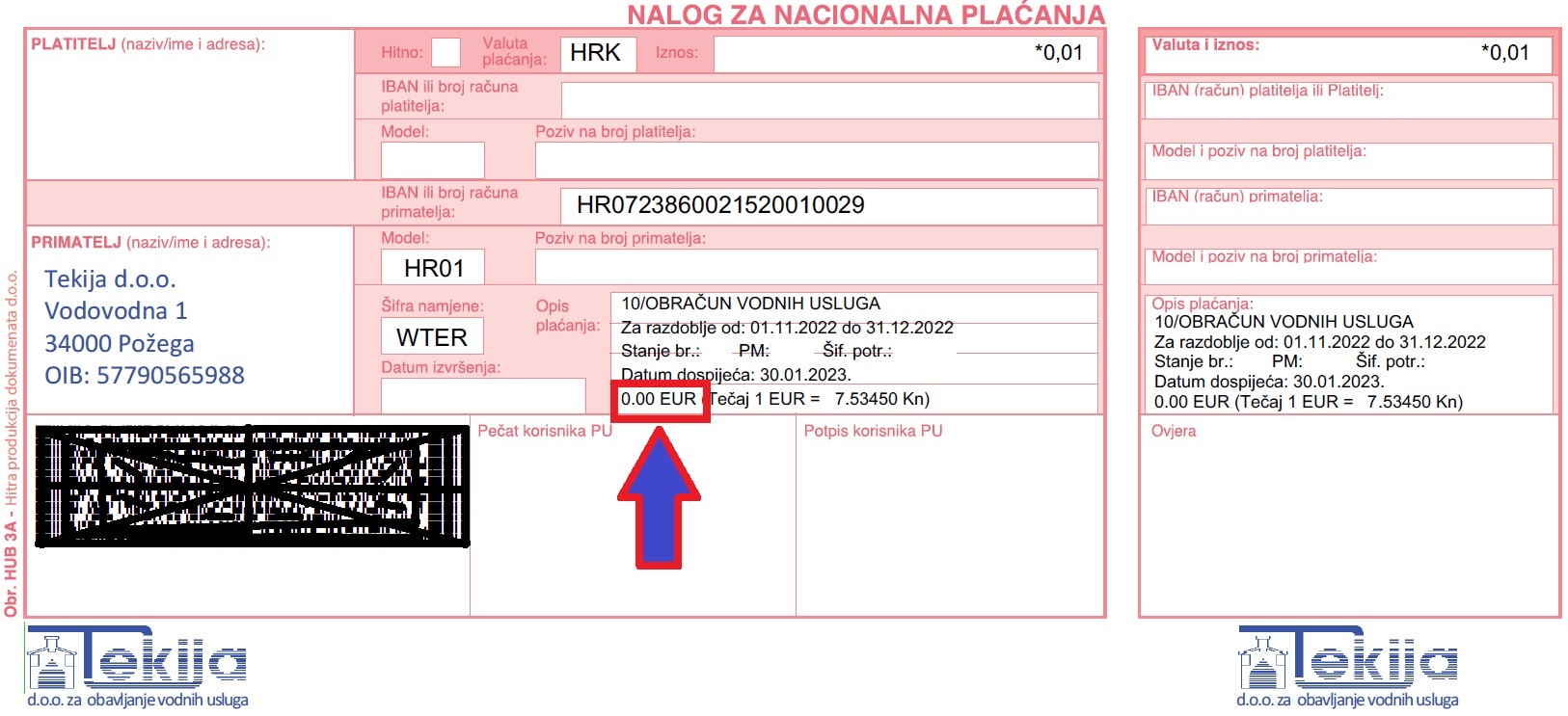 Požega.eu | OBAVIJEST KORISNICIMA VODNIH USLUGA O POSTUPANJU PO ZAPRIMLJENIM OBRAČUNSKIM UPLATNICAMA (RAČUNIMA)